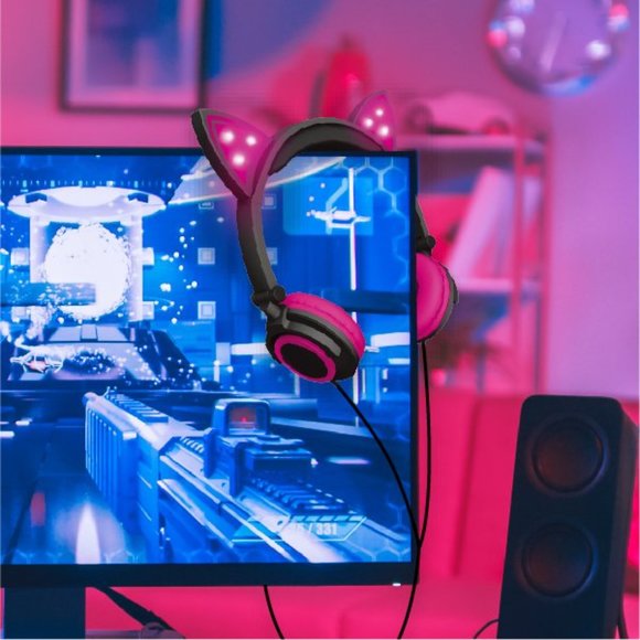 Cat Ear Headphones LED Light Up - Picture 5 of 9
